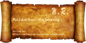 Maldacker Rajmunda névjegykártya